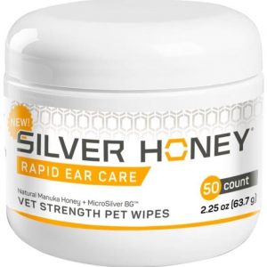 Silver Honey Rapid Ear Care Vet Strength Pet Wipes 50 Ct - Buzzy Pet Shop