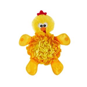 Snuffle Palz Chicken Interactive Plush Dog Puzzle Toy Yellow - Buzzy Pet Shop